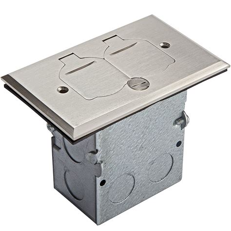 electrical floor junction box|floor duplex receptacle outlet.